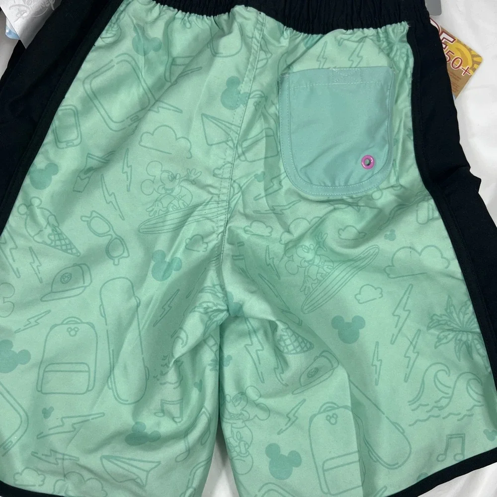DISNEY Store Mickey Mouse Swim Trunks for Boys UPF 50+ NEW WITH TAG (Size‎ 9/10)